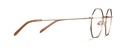Okulary zerówki damskie i męskie Brighton złote – oprawki geometryczne z metalu, widok z góry