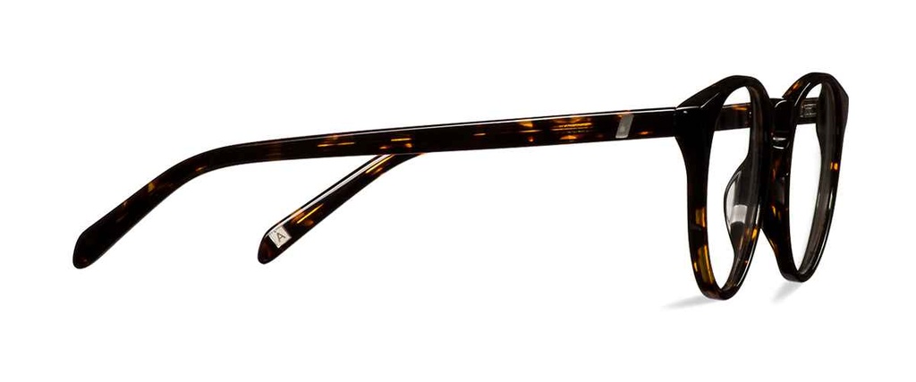 Okulary do komputera Ellis Wide brązowe – oprawki okrągłe z acetatu, na modelu