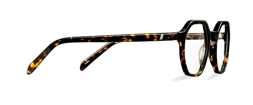 Okulary zerówki damskie i męskie Taylor brązowe – oprawki geometryczne z acetatu, na modelu