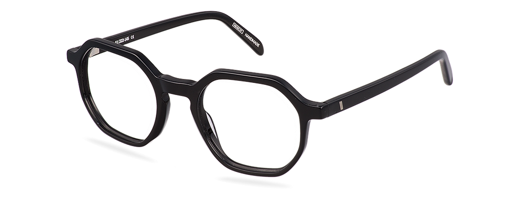 Okulary do komputera Taylor Wide czarne – oprawki geometryczne z acetatu, widok z góry