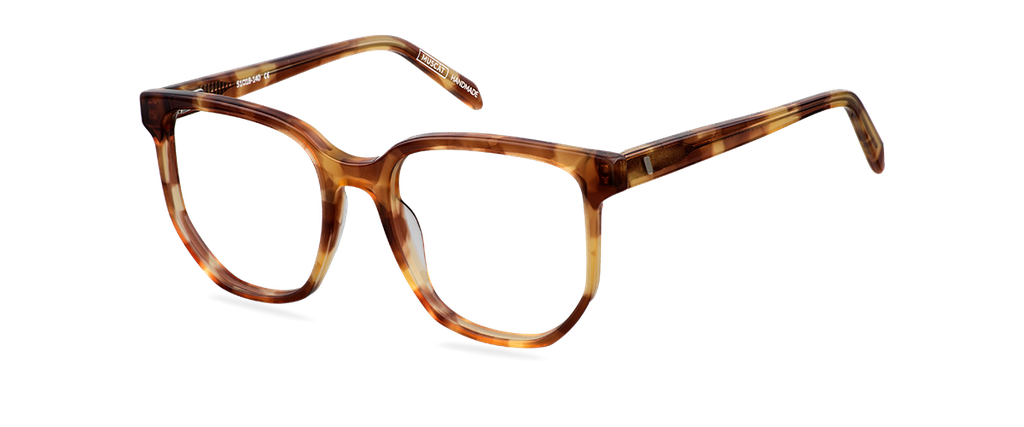 Okulary do komputera Sara brązowe – oprawki kocie z acetatu, widok z góry