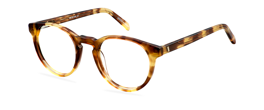 Okulary do komputera Ellis Wide brązowe – oprawki okrągłe z acetatu, widok z góry