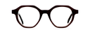 Okulary do komputera Austin brązowe – oprawki geometryczne z acetatu, widok z góry