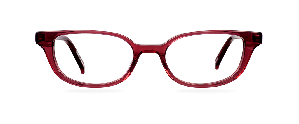 Okulary do komputera Harper bordowe – oprawki kocie z acetatu, widok z przodu