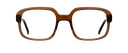Okulary do komputera Ethan brązowe – oprawki prostokątne z acetatu, widok z góry