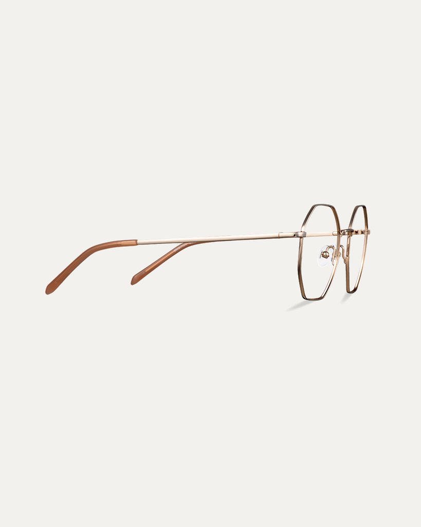 Okulary korekcyjne Brighton Gold/Sand – widok z boku