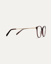 Okulary korekcyjne Olivia Satin Gold/Cocoa Brown – widok z boku