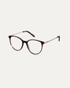 Okulary korekcyjne Olivia Satin Gold/Cocoa Brown – widok pod kątem
