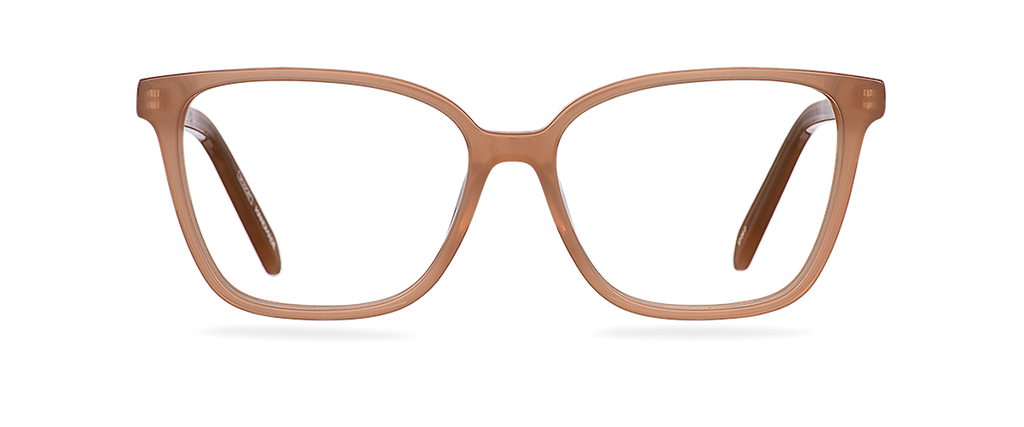 Okulary do komputera Blanca beżowe – oprawki kocie z acetatu