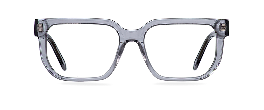Okulary do komputera Ryan srebrne – oprawki prostokątne z acetatu