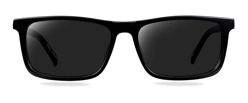 Okulary przeciwsłoneczne męskie Jake czarne – oprawki prostokątne z acetatu
