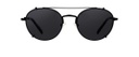 Clip on Sun Charlie Matt Black/Smoke