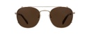 Clip on Sun Leo Gold/Brown
