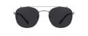 Clip on Sun Leo Silver/Smoke
