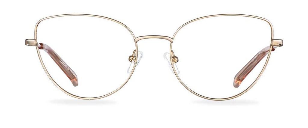 Okulary zerówki Sofia Wide Gold/Rose Water
