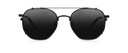 Clip on Sun Archie Matt Black/Smoke