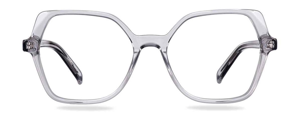 Okulary do komputera Oprah szare – oprawki geometryczne z acetatu
