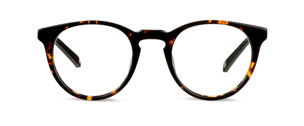 Okulary do komputera Ellis brązowe – oprawki okrągłe z acetatu