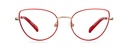 Okulary zerówki Sofia Gold Red/Strawberry Jelly