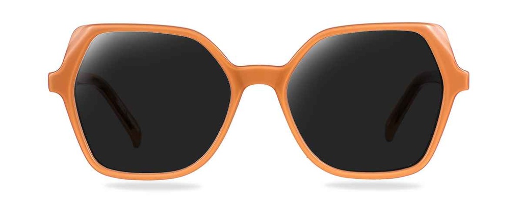 Okulary przeciwsłoneczne damskie Oprah brzoskwiniowe – oprawki geometryczne z acetatu
