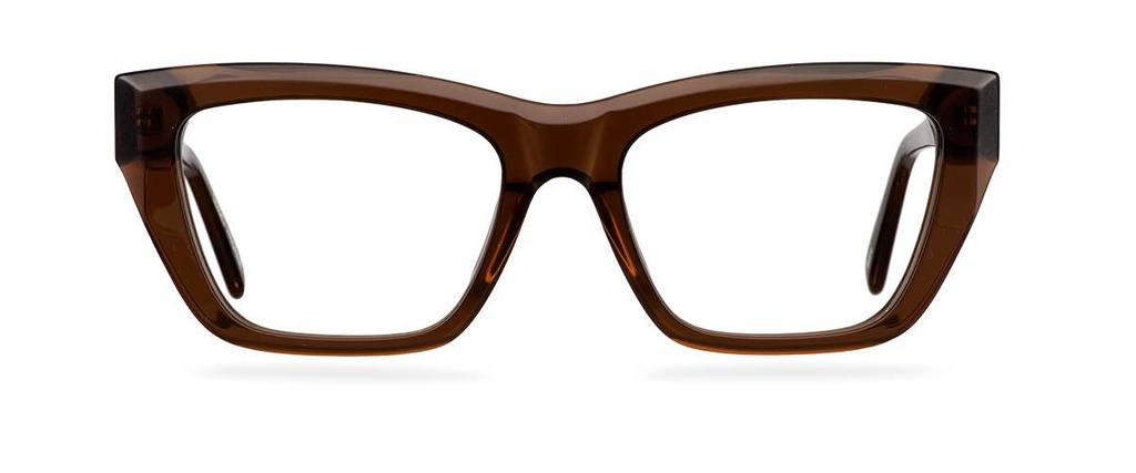 Okulary do komputera Claire brązowe – oprawki kocie z acetatu