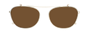Clip on Sun Belova Wide Gold/Brown