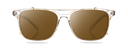 Clip on Sun Louis Wide Gold/Brown