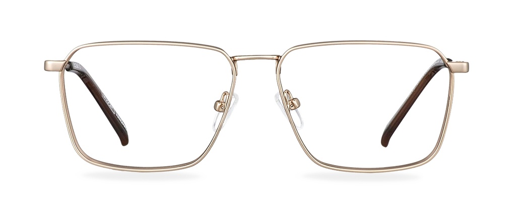 Okulary zerówki Bruce Satin Gold/Americano