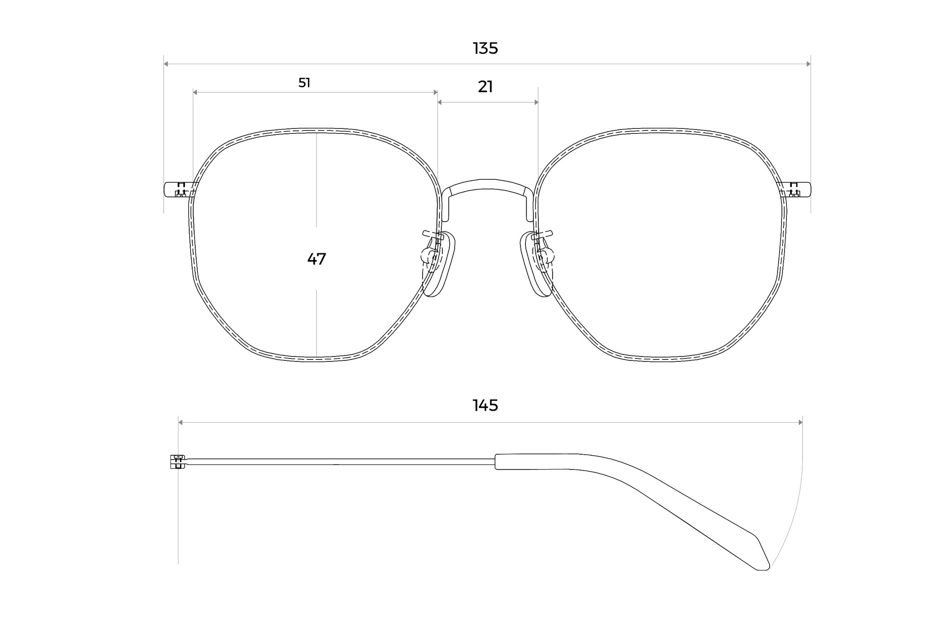 [26.GLD.32] Okulary przeciwsłoneczne Archie Gold/Americano