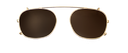 Clip on Sun Grant Wide Gold/Brown