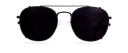 Clip on Sun Leo Wide Matt Black/Smoke